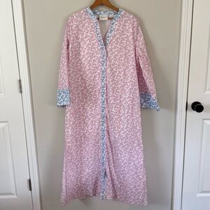 Tuckernuck Hyacinth House Pink/Blue Floral Kaftan Dress Size Large